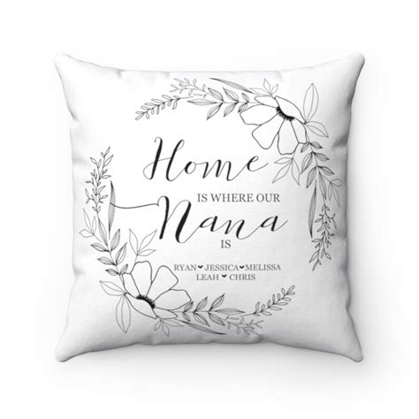 Personalized Grandma Pillow Mothers Day Pillow Custom Nana Etsy