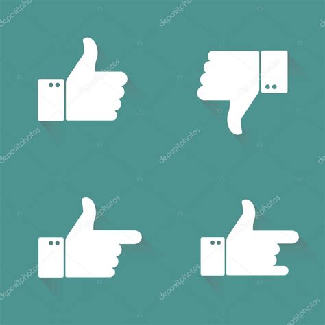 Thumbs Up Icons Set Stock Vector Image By ©4zeva 79007418