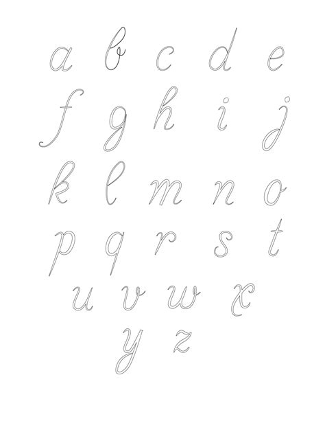 Free Printable Calligraphy Lowercase Letters Set Freebie Finding Mom