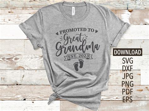 Promoted To Great Grandma Est SVG New Grandma Svg Etsy Ireland