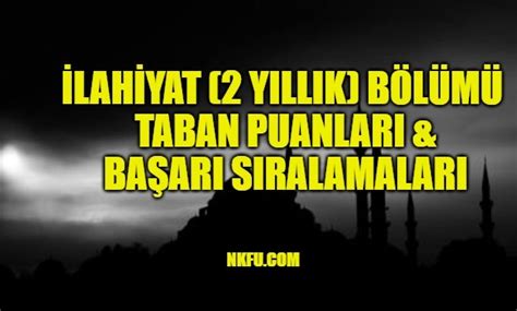 Zonguldak bülent ecevi̇t üni̇versi̇tesi̇ (devlet üniversitesi). İlahiyat (2 Yıllık) Bölümü Taban Puanları Başarı ...