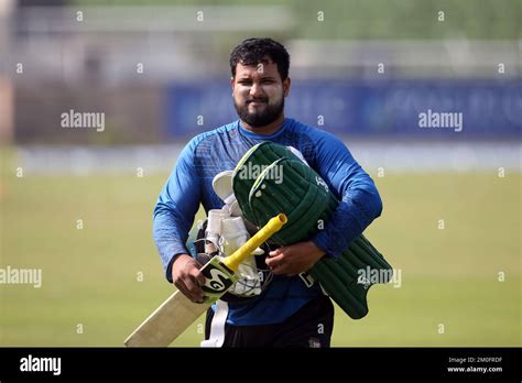 Bangladeshi Batsman Yasir Ali During Practice As Bangladesh Attends