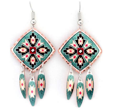 SW Native American Dangle Earrings Chic Handmade Native Earrings