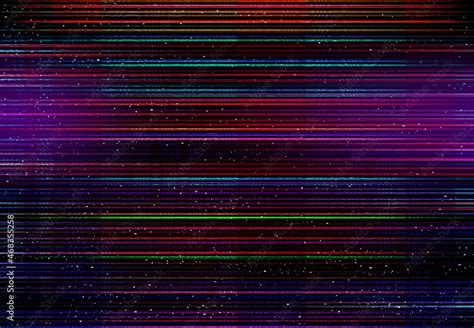 Glitch Effect Color Distortion Monitor Screen Lines And Pixel Noise
