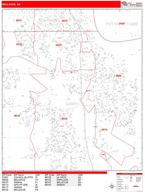 Bellevue Nebraska Zip Code Map United States Map