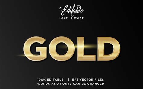 Premium Vector Gold Text Effect