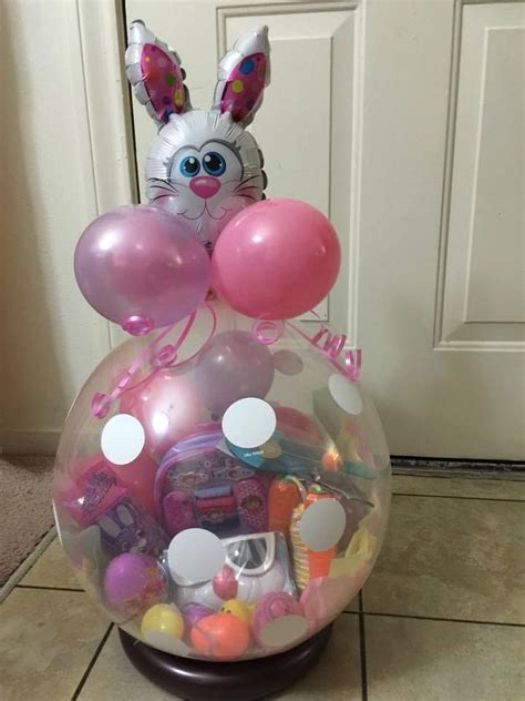 Easter Bunny Stuffed Balloon Basket Easter Balloon Decor Custom