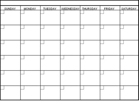 Blank 6 Week Calendar Template Calendar Template Printable