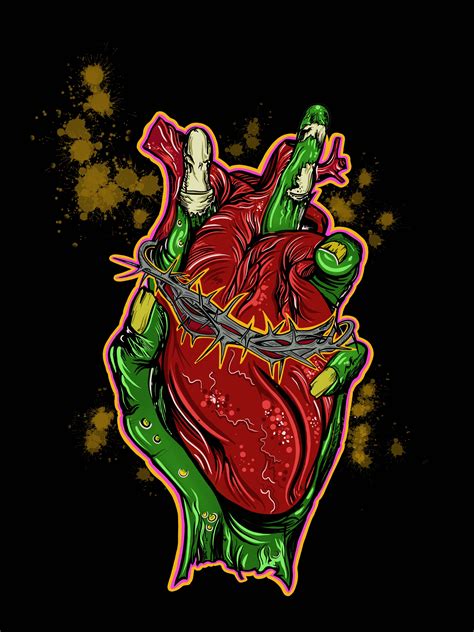 Zombie Heart Drawing