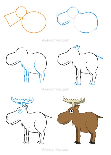 How To Draw A Moose Comment Dessiner Un Caribou Art Drawings For