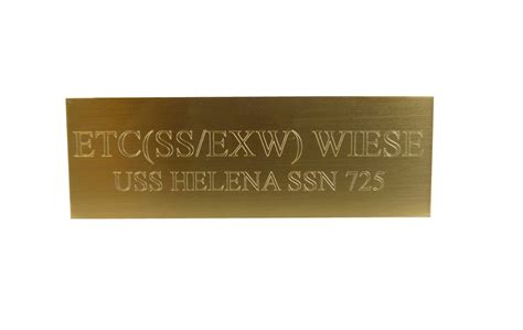 Engraved Brass Trophy Plate 1x3 Plaque With Your Custom Text