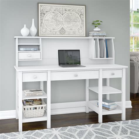 Some also have shelving on the desk top. White 60 Inch Desk with Hutch Organizer - Broadview | RC ...
