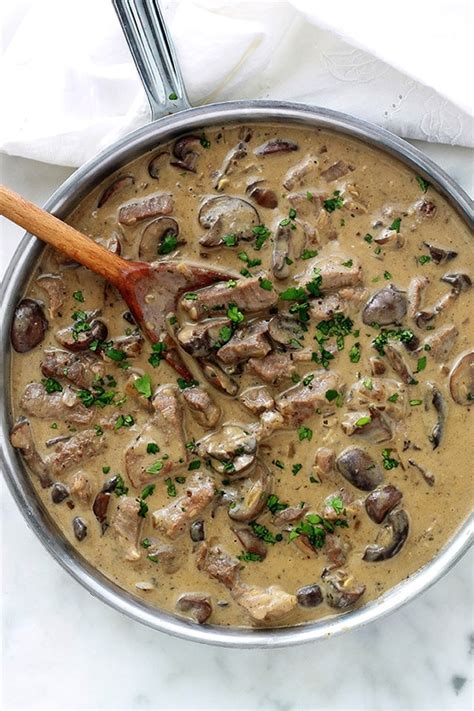 Boeuf stroganoff recette facile et rapide