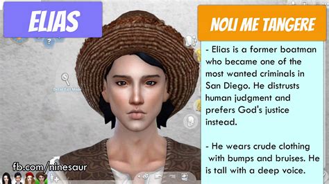 Ninesaur Noli Me Tangere Characters Sims Edition