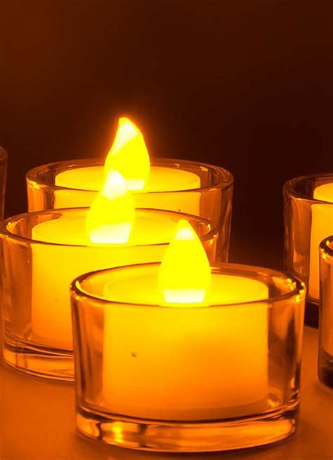 Led Flameless Flickering Tea Light Candles