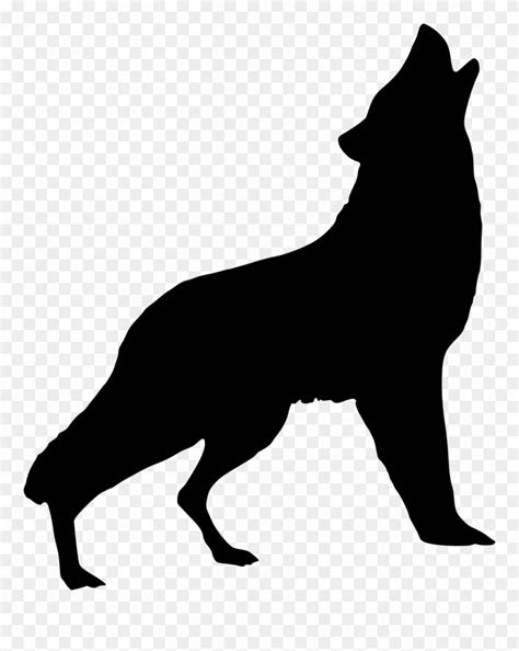 Silhouette Wolf Howling Art Wild Animal Nature Clipart 2994940