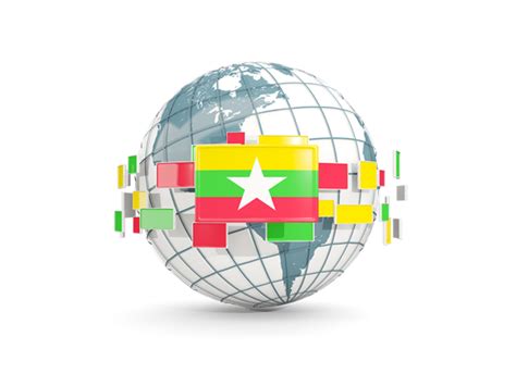We offer various expressions and variations of the flag of myanmar. Globe with line of flags. Illustration of flag of Myanmar