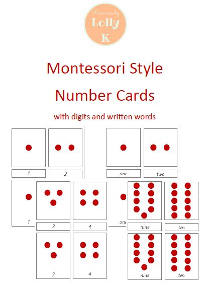Montessori Number Cards Teach In A Box Montessori Math Activities Number Cards Montessori Math