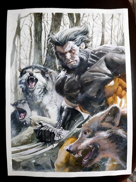 Wolverine And His Pack Of Wolves By Humam Kutub In Alessandro Franzòs