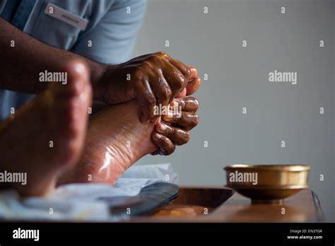 Foot Massage Abhyanga Oil Massage Hotel Purity Malabar Escapes Kerala South India India