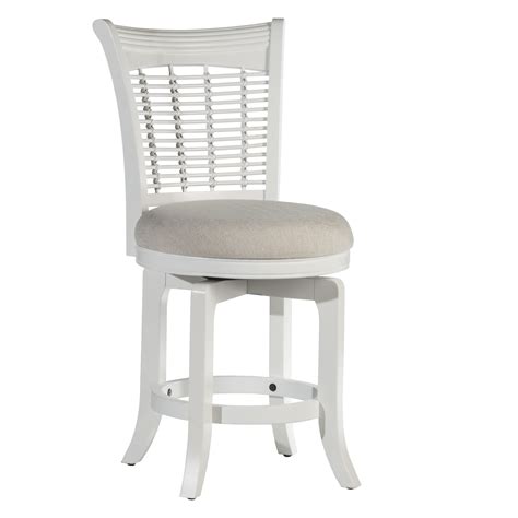 Hillsdale Furniture Bayberry Wood Counter Height Swivel Stool White