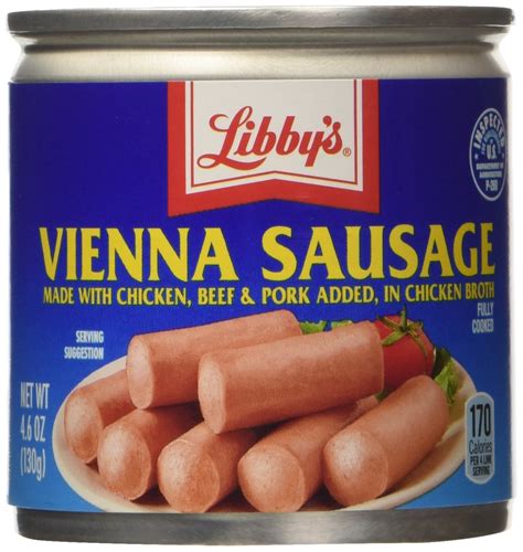 Libbys Vienna Sausage In Chicken Broth 18 Cans 4 6 Oz Each