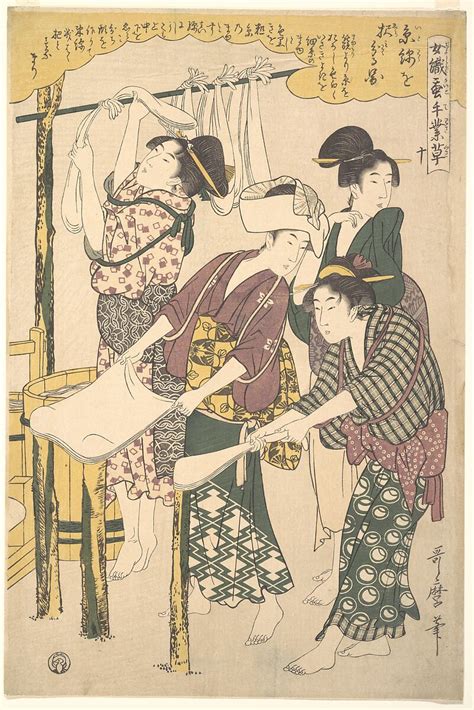 Kitagawa Utamaro The Making Of Silk Floss Japan Edo Period 1615