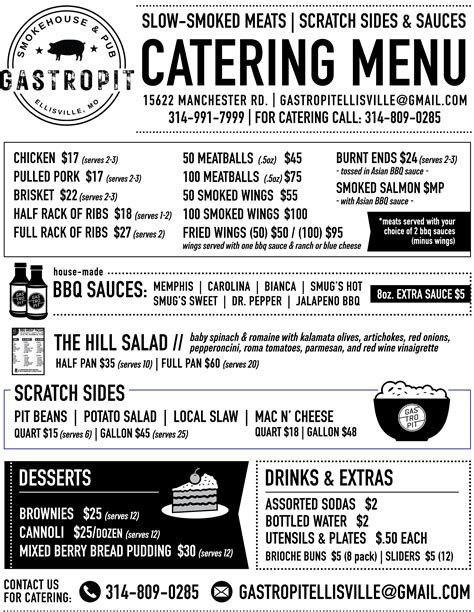 Catering Menus — Gastropit Ellisville