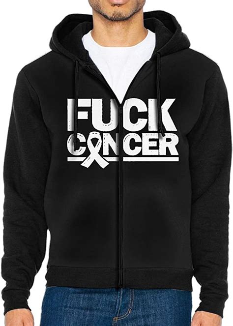 Okb 7 Mens Zip Up Hooded Sweatshirt Fuck Cancer Classic Sport Outwear Jackets At Amazon Mens