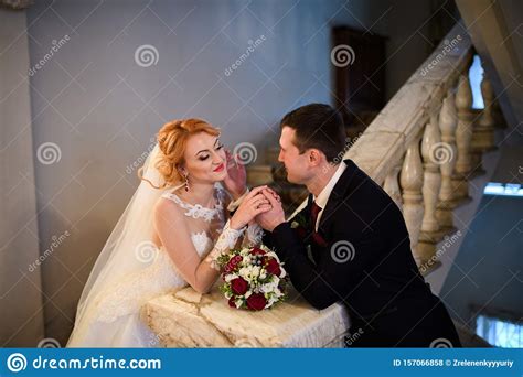 Groom And Bride Together Wedding Couple Stock Photo Image Of Young