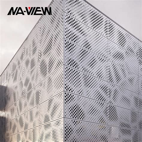 Customized High Building Cladding Facade Panel Aluminium Perforated