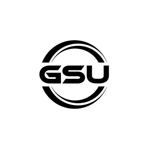 GSU letter logo design in illustration. Vector logo, calligraphy