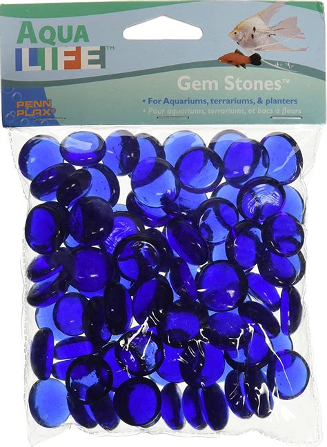 Penn Plax Ag2 90 Bag Gemstones Decorative Aquarium Stones Blue Bigamart