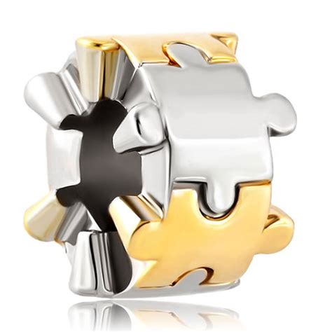 My husband and sons started my first charm bracelet a few years ago and this was my first charm. Amazon.com: Two Tone Puzzle Piece Spacer Charm Bead Fits ...