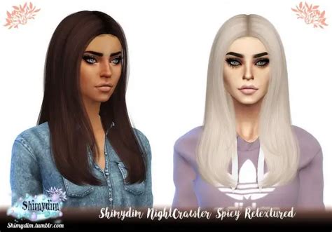 Shimydim Nightcrawler`s Spicy Hair Retextured Sims 4 Hairs