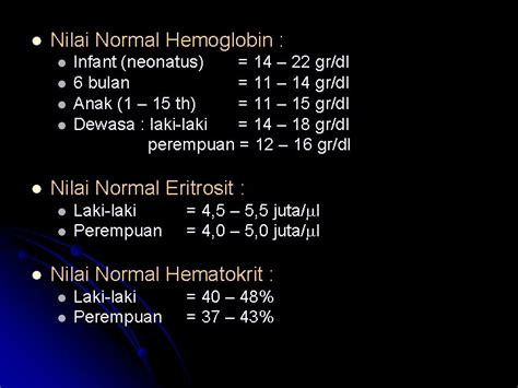 Nilai Normal Eritrosit Ujian