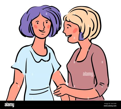 Two Girls Talking Party Cut Out Stock Images And Pictures Alamy