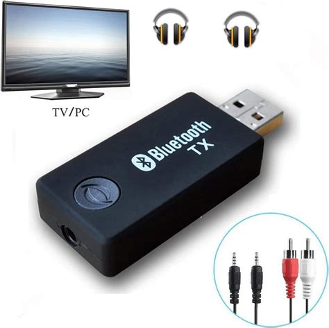 Yetor Bluetooth Transmitter For Tv Pc 35mm Rca Computer Usb