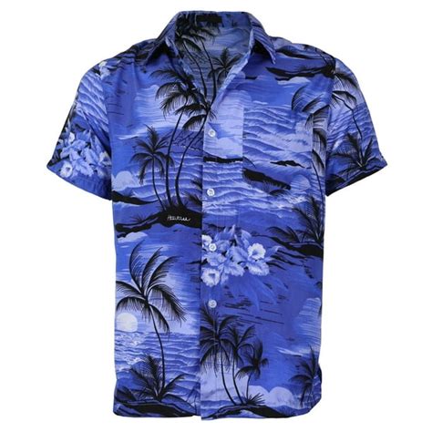 Vkwear Mens Hawaiian Tropical Luau Aloha Beach Party Button Up