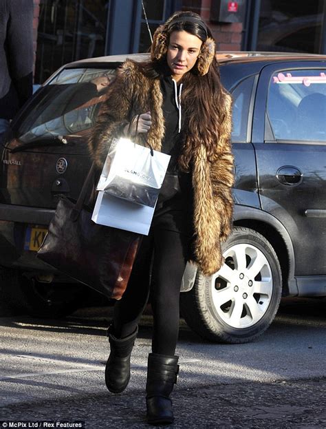 Michelle Keegan Wraps Up In Matching Fur Coat And Ear Muffs For A Spot