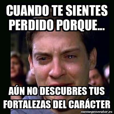 Meme Crying Peter Parker Cuando Te Sientes Perdido Porque A N No