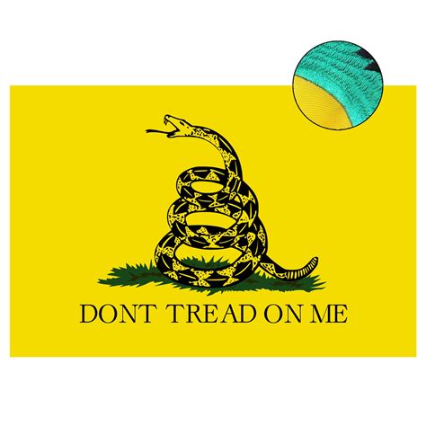 buy yozo embroidered dont tread on me gadsden 3x5 outdoor double sided 100 heavy duty nylon