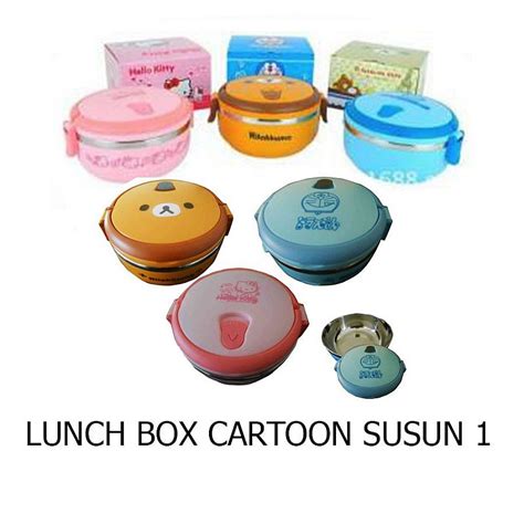 Lunch box atau kotak makan, adalah wadah mengemas makanan untuk mempermudah pelanggan saat harus membawanya ke tempat lain. Lunch Box Cartoon Susun 1 Rantang Susun 1 Karakter Motif ...