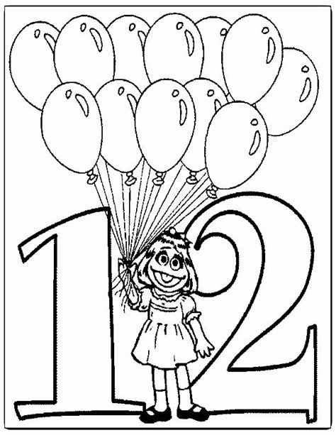 Number 12 Coloring Pages In 2020 Coloring Pages Detailed Coloring