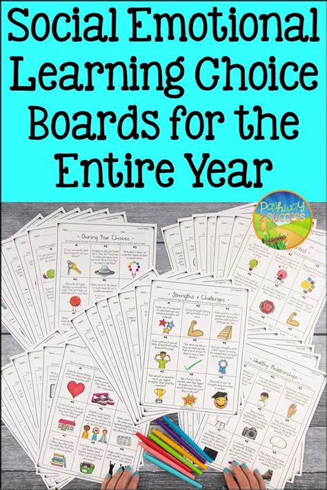 The Social Emotional Learning Choice Board For The Entire Year