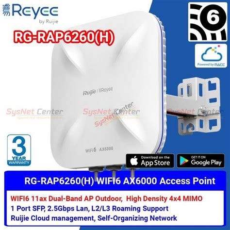 Rg Rap6260h Reyee Ax6000 Outdoor Omni Access Point