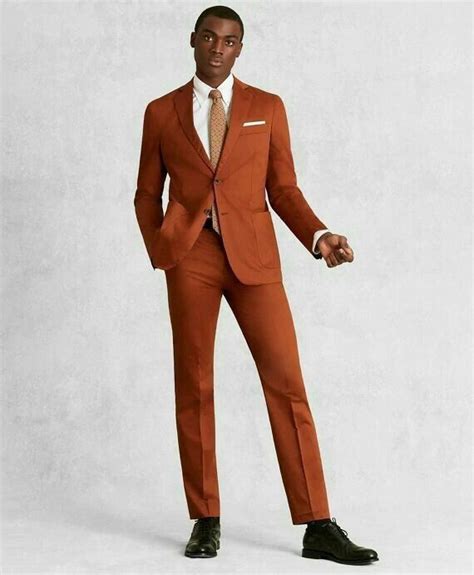 Burnt Orange Suit And Pant In 2022 Orange Suit Wedding Suits Men