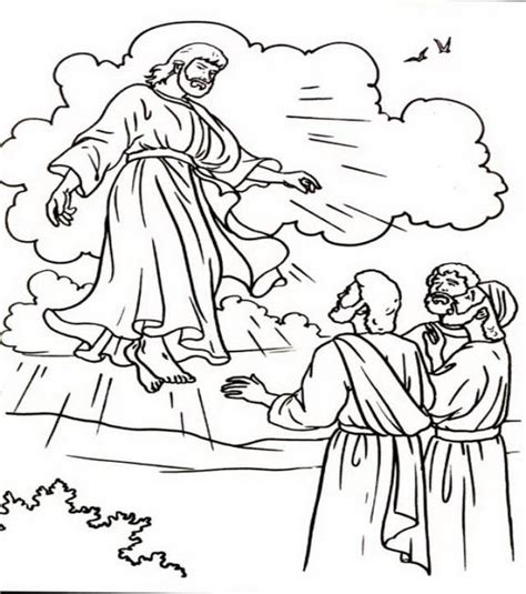 A plastic drinking straw (or a couple) tape. Ascension of Jesus Christ Coloring Pages