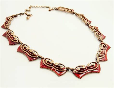 Vintage Matisse Necklace Red Enamel On Copper | Etsy | Copper jewelry, Copper necklace, Necklace