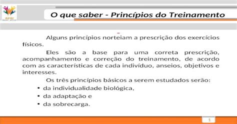 Princípios Fundamentais Para Uma Prescrição De Exercícios Físicos Eficaz